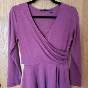 New Betabrand Pose Peplum Top Small Rouge Pink/Purple